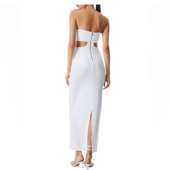 Alice + Olivia White Cut Out Maxi Dress - Picture 3 of 4